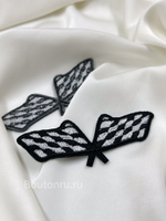 Нашивка черно-белые флаги 3х8