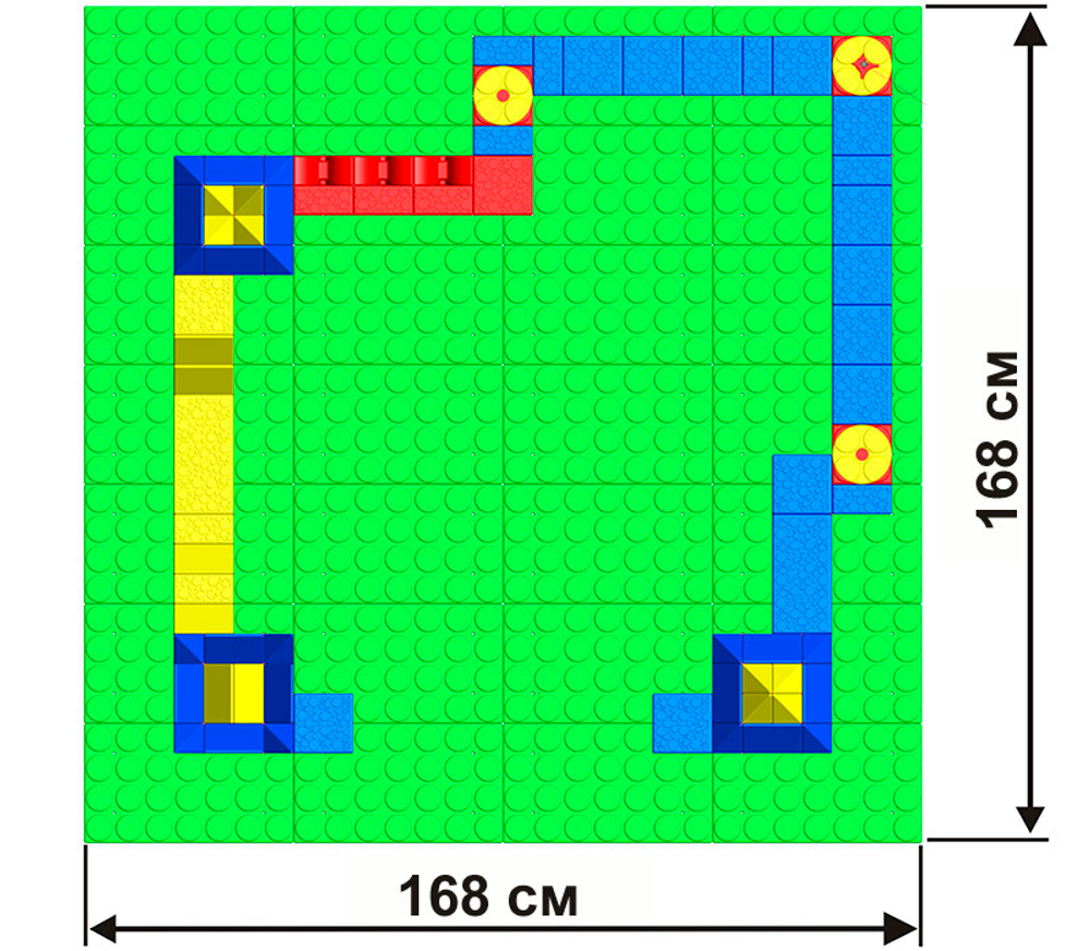 Конструктор Leco Крепости GigaBloks 10"