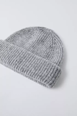 ZARA ШАПКА БИНИ, СЕРЫЙ