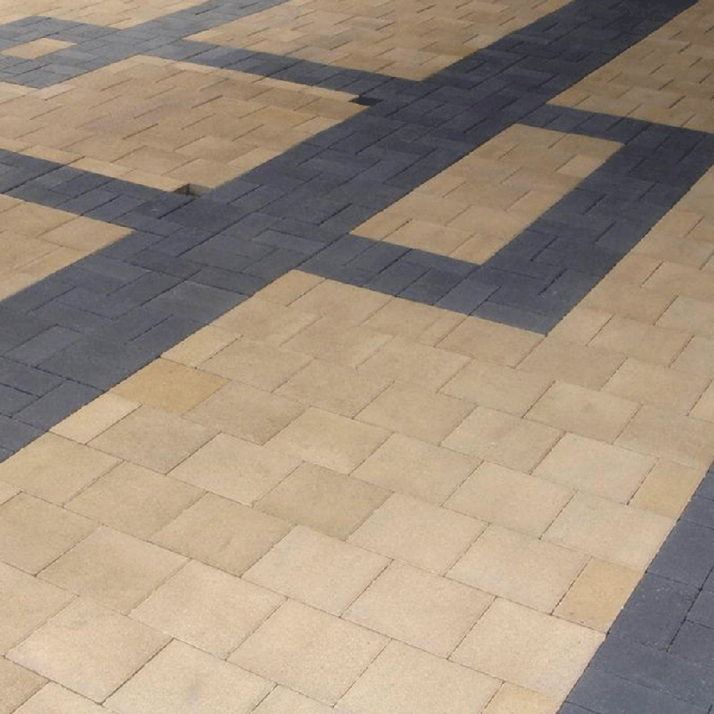 Тротуарная плитка ПРЯМОУГОЛЬНИК 300х200 мм - Гранит Желтый