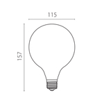 933302 Лампа энергосберегающая LED FILAMENT 220V G125 E27 8W=80W 700LM 360G CL/AM 3000K 30000H