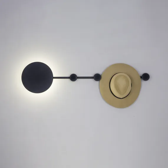 Настенный светильник - вешалка Han черный