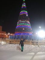 Светодинамическая елка каркасная-узкая с встроенной гирляндой "Евро-2" 15 м