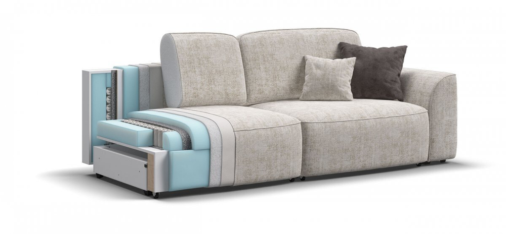 Диван Кинг Шенилл Смарт кварц