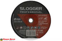 Круг отрезной SLOGGER 230х2х22 A R BF по стали и нерж.стали