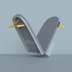 Доска гладильная складная pocket™, серо-желтая