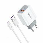 Сетевое зарядное устройство AWEI PD4, с кабелем Type-C, 012401