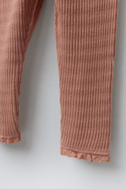 ZARA КОМПЛЕКТ ИЗ БОДИ И ЛЕГИНСОВ С КРУЖЕВОМ, ЦВЕТ РОЗОВОГО МЕЛА