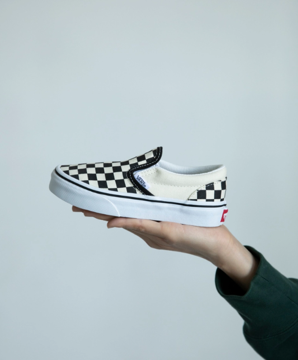 Детские кеды Vans Classic Slip-On 'Black Off White' VN000ZBUEO1