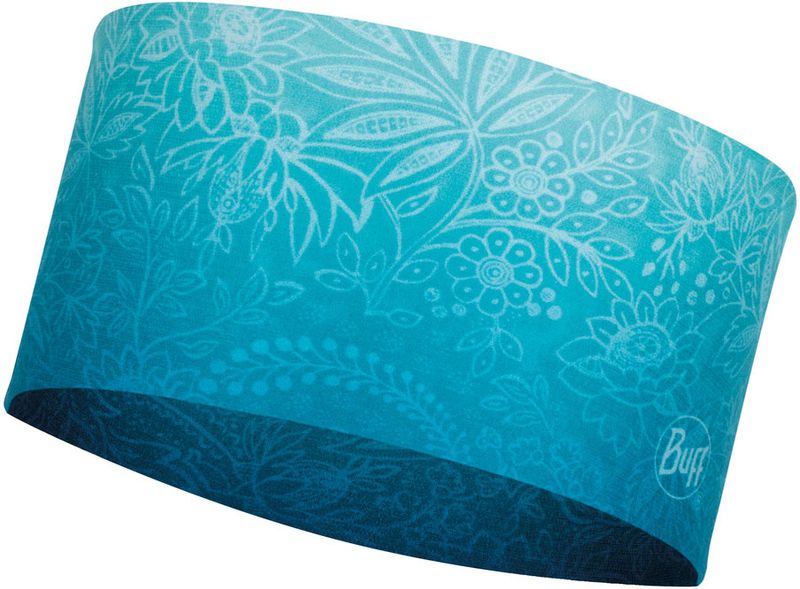 Повязка на голову спортивная Buff Headband CoolNet Blossom Turquoise Фото 1