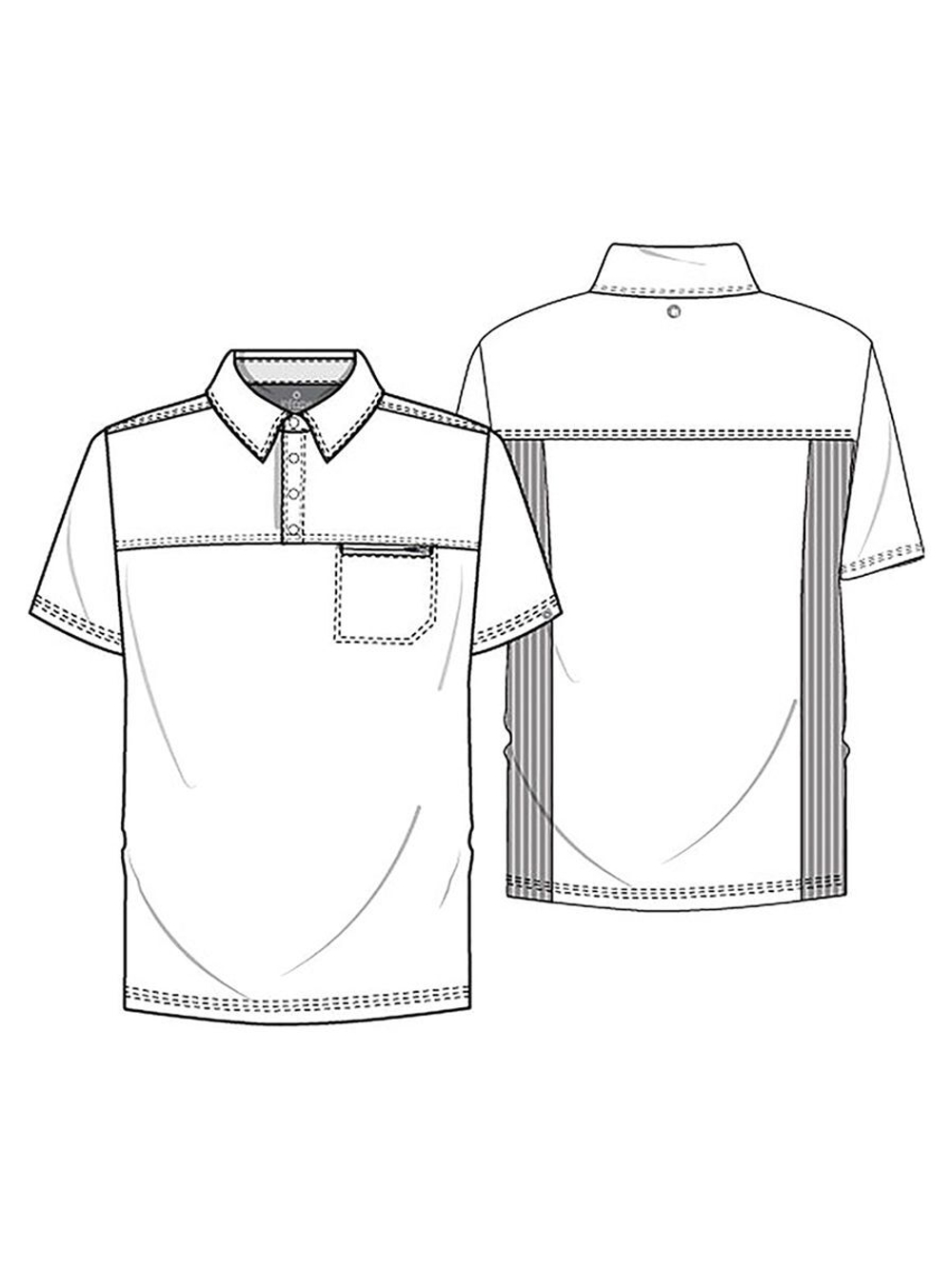 Топ медицинский мужской Cherokee Infinity CK825A, графит, XL