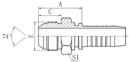 Фитинг DN 10 JIC (Ш) 7/8