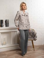Рубашка с бантом Рузанна (серая) Б15117-10М LT Collection