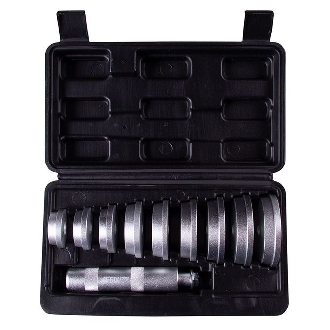 AFFIX (AF10020011C) Набор оправок алюминиевых для подшипников, 39,5-81 мм, кейс, 10 предметов