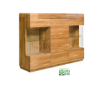 Шкаф с витриной Parma-3 из массива дуба