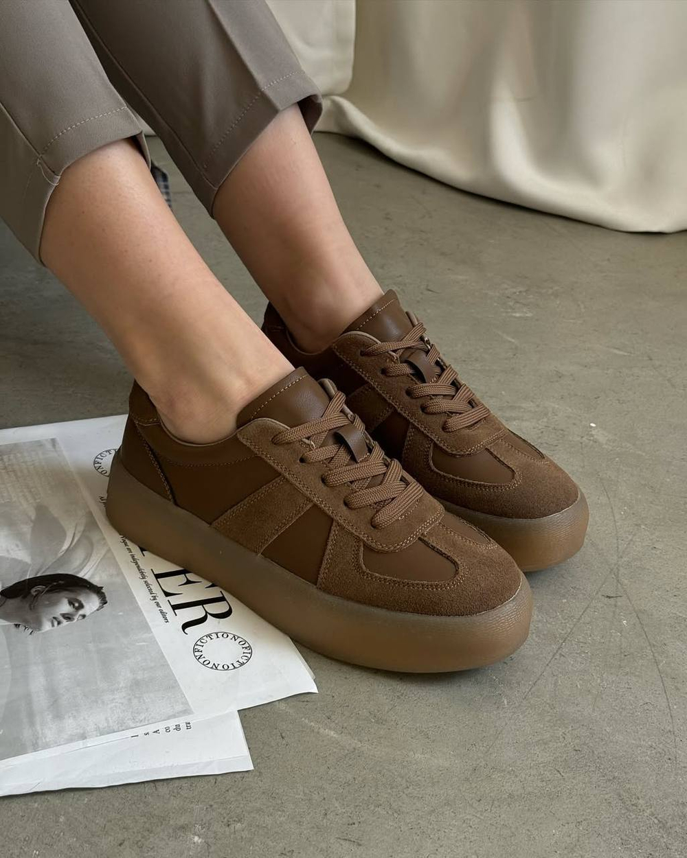 Кеды из натуральной замши