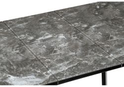 Стеклянный стол Агни 110 королевский мрамор / черный матовый