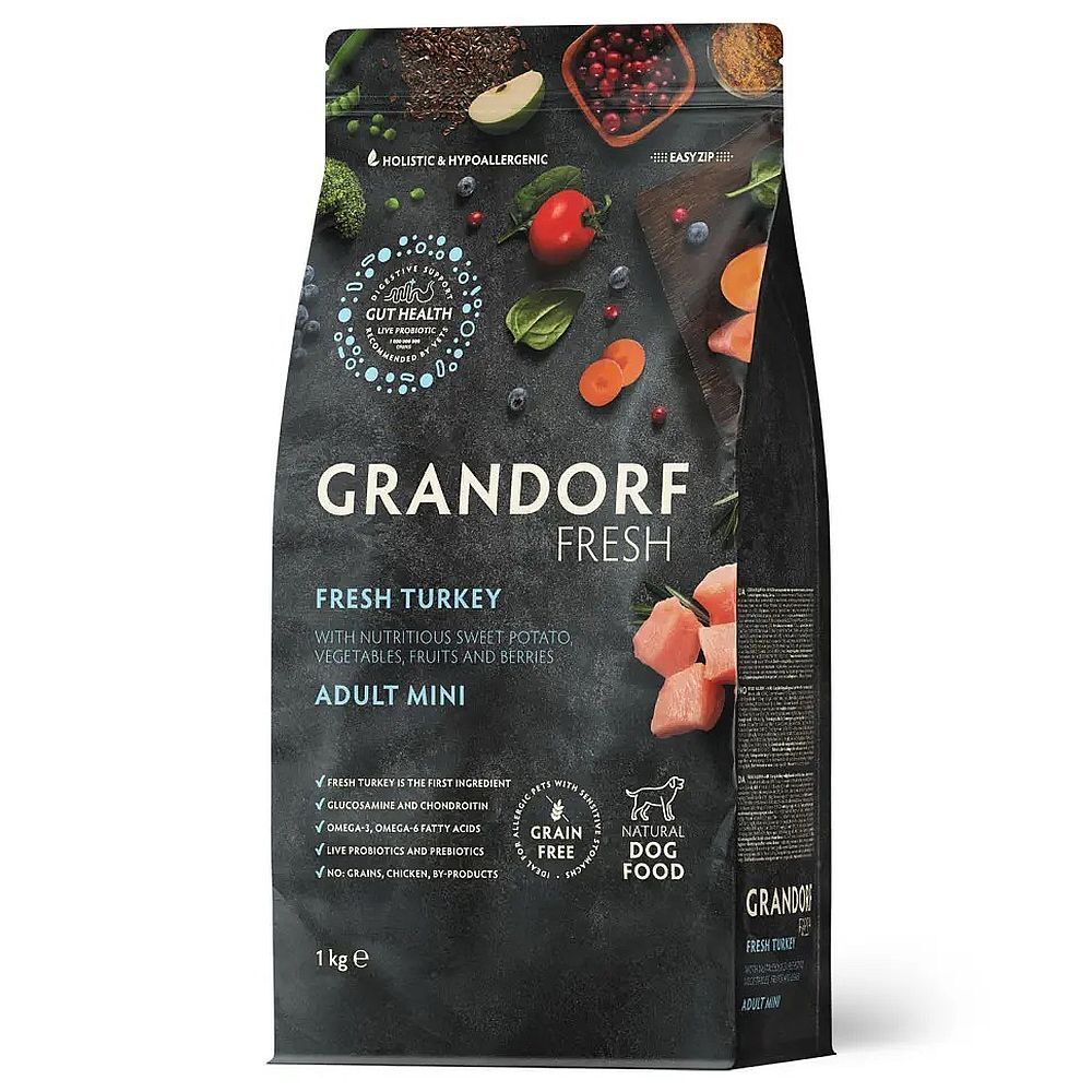 GRANDORF Fresh Dog Adult Mini Turkey&amp;Sweet Potato 1 кг