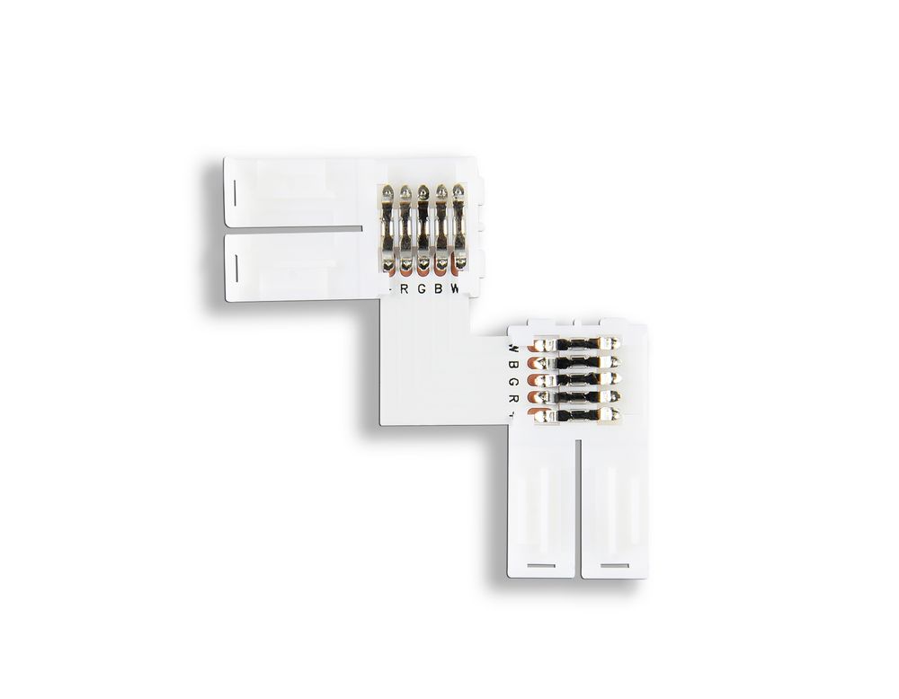 Ambrella Соединитель угловой L для светодиодной ленты 5050 12/24V (5 конт.) GS6751 (10шт) LED Strip GS6751