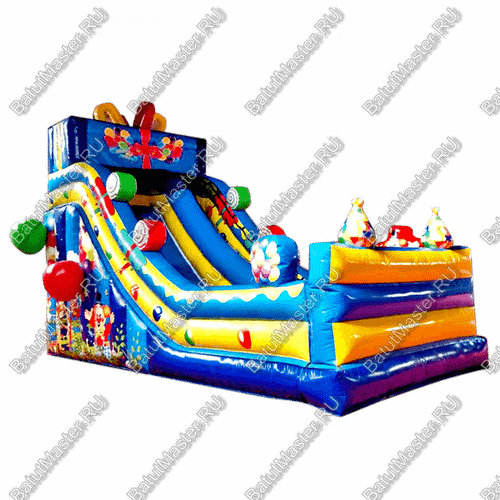 Надувной батут-горка "Подарок" 10*5*7 м