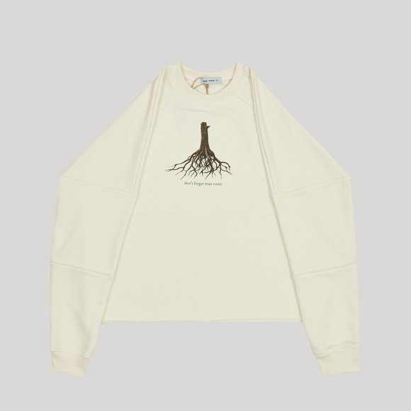 Raglan Sweatshirt LOGO Coconut Milk
