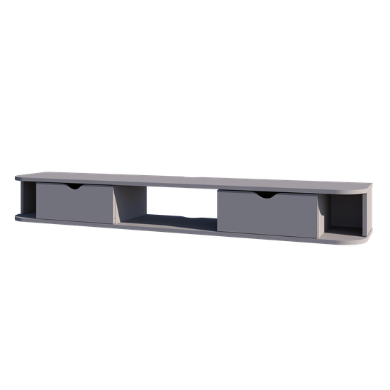 Полка ЛЭЙК-2 /1600*200*300/ вулканический серый / вулканический серый