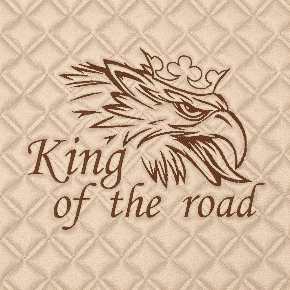 Ковры SCANIA 6 серии P (автомат), (экокожа, бежевый, бежевый кант, коричневая вышивка)