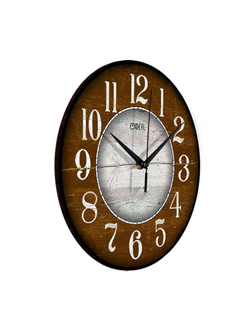 Часы настенные деревянные Ideal "Марсель", 30 см (коричневый)