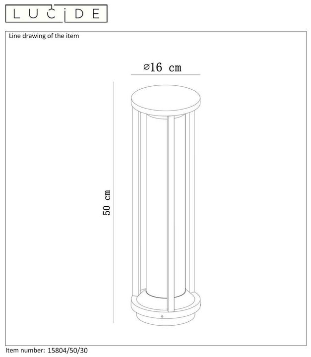 Уличный светильник Lucide Cadix 15804/50/30