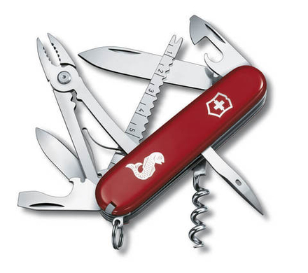 Нож Victorinox Angler, 91 мм, 19 функций, красный
