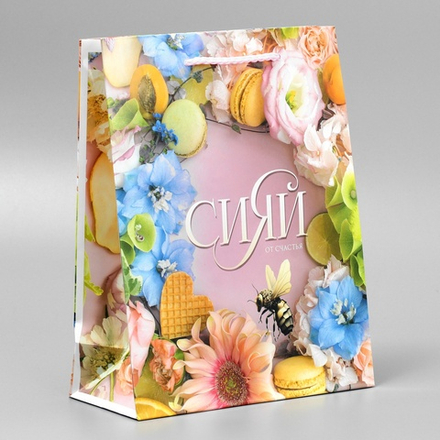 Пакет ламинированный «Счастье внутри», MS 18 х 23 х 8 см 10084305