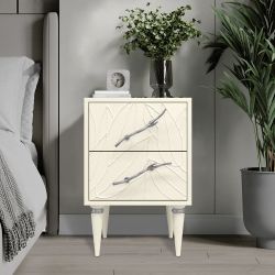 Тумба Арт Колор leaves Классик Сильвер Кремовый белый