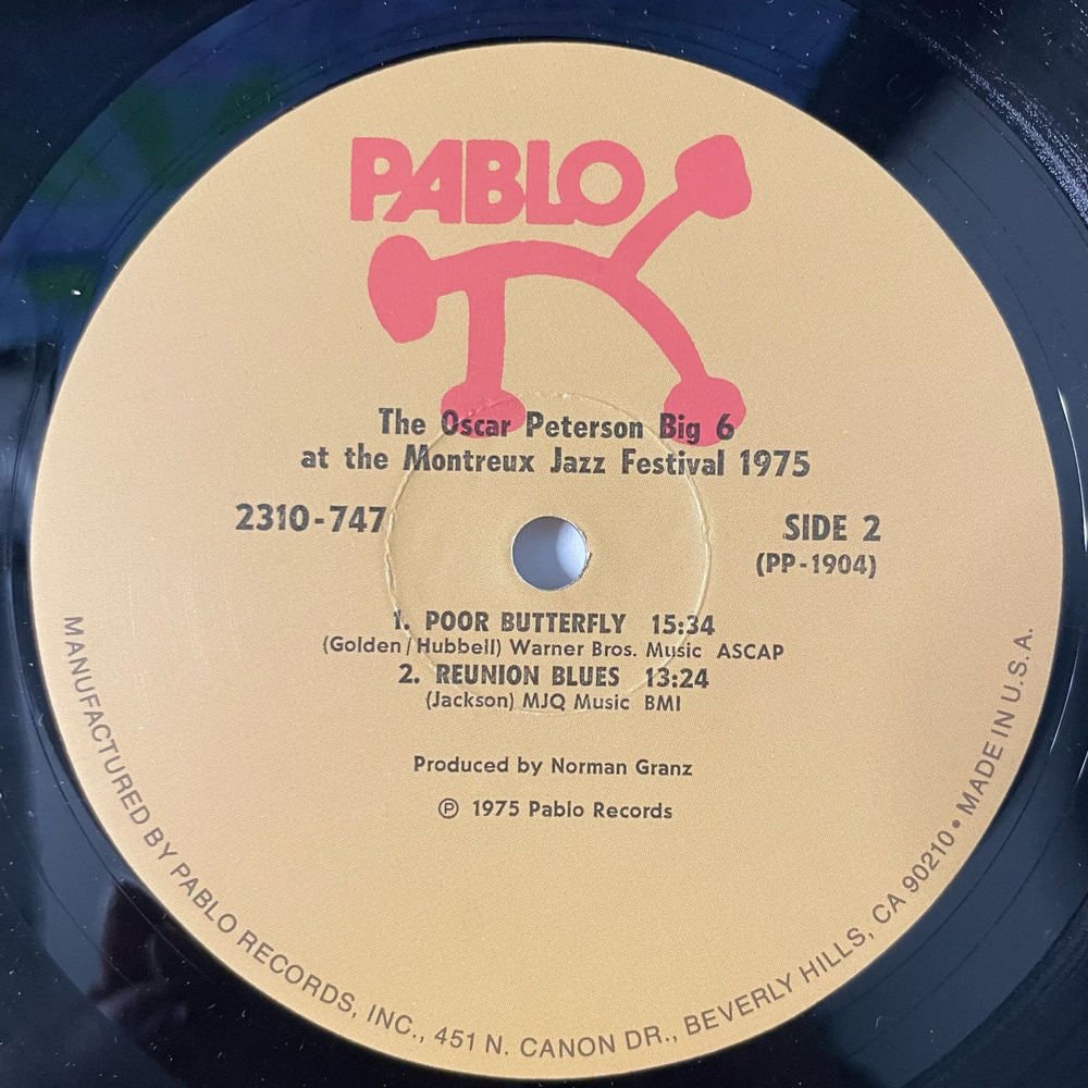 Винтажная виниловая пластинка LP The Oscar Peterson Big 6 At The Montreux Jazz Festival 1975 Оскар Питерсон (США 1975)