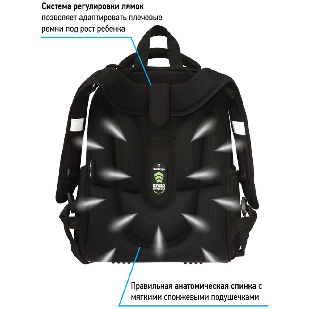 Ранец Berlingo Expert Furious power 37х28х16см, 2 отд., с анатомической спинкой