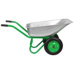 689643 Тачка садово-строительная 2-х колесная, грузоподъемность 230 кг, объем 90л Сибртех
