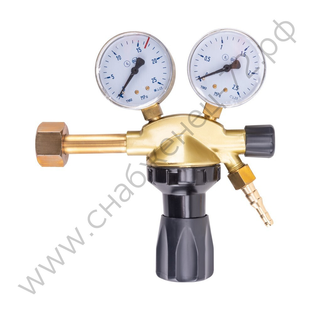 Редуктор FoxWeld GRE-1000 (кислородный, 2 манометра, вентиль, пр-во FoxWeld/КНР)