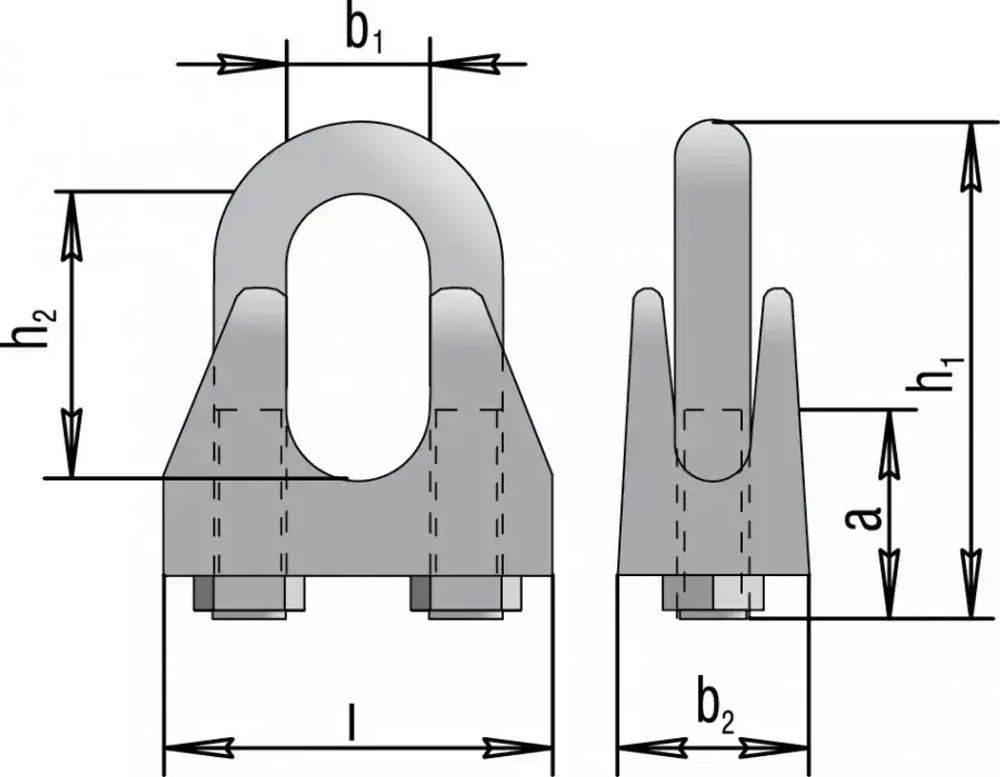 Зажим 3 мм для троса 10 шт, крепление для троса из оцинкованной стали