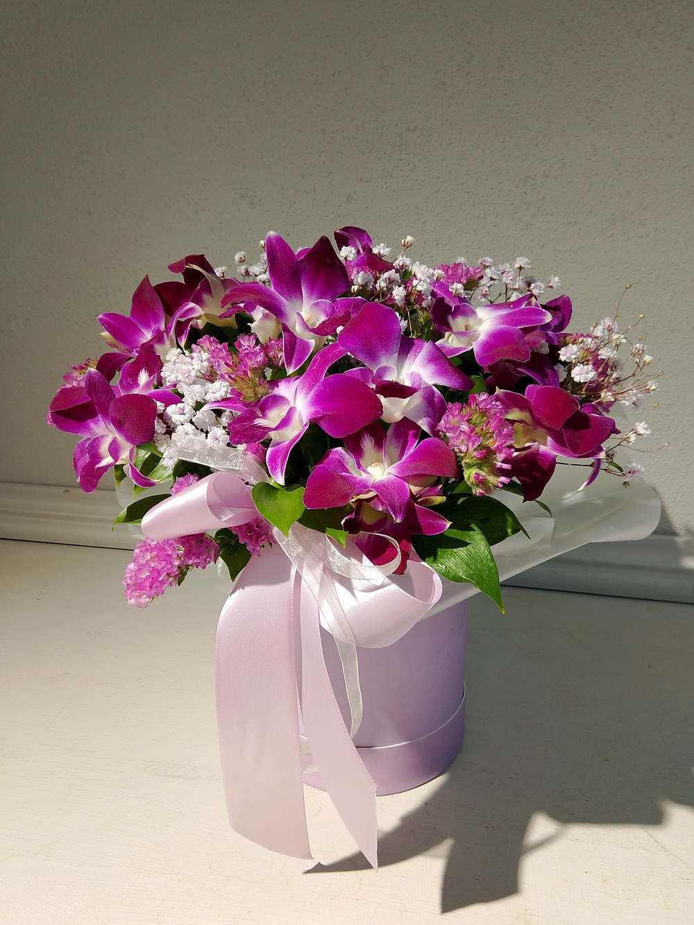 Яркая композиция с орхидеей Дендробиум (КС0002)