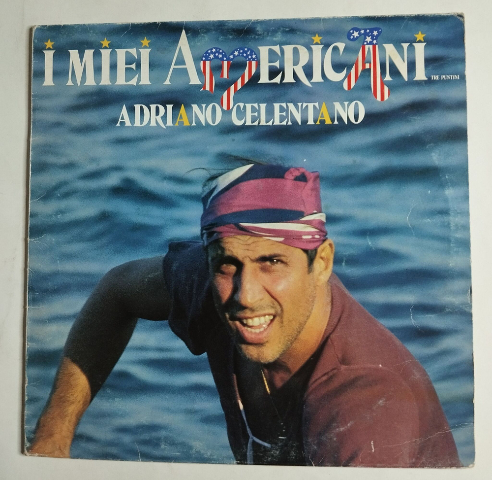 Винтажная виниловая пластинка LP Adriano Celentano I Miei Americani (Tre Puntini) (Italy 1984) VG