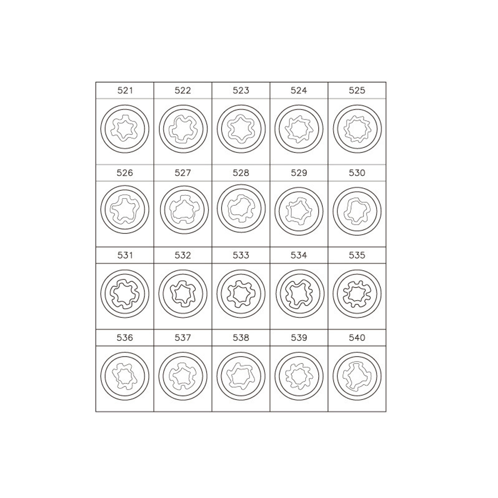 KING TONY (9BW0120) Набор насадок для монтажа/демонтажа секреток колес VW, 20 предметов