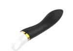 Черный волнообразный вибратор - 20 см.