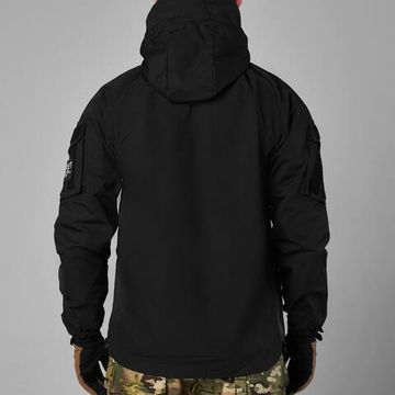Тактическая ветровка с капюшоном, Black