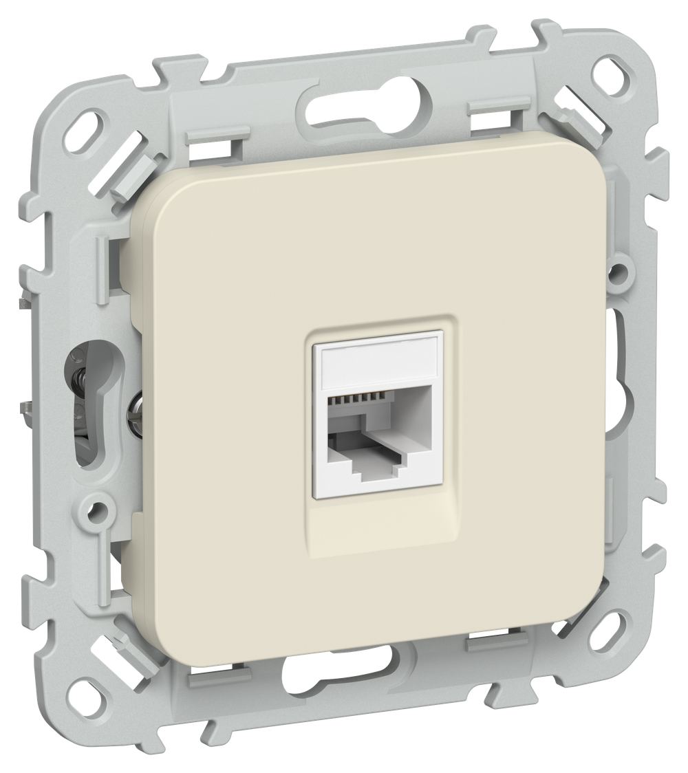 FLITE Розетка компьютерная RJ45 категория 6 UTP РК6-1-0-ФлСл сливочный IEK