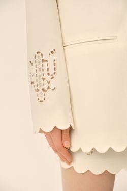 Жакет с ришелье ((Romantic CEO)), молочный