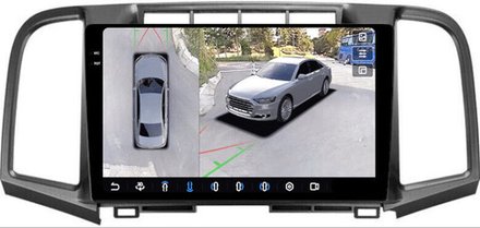 Магнитола для Toyota Venza GV10 2008-2016 (JBL или штатная КЗВ) - FarCar BX9-360-9529H монитор 9.5" 2K QLED на Android 13, 6Гб+128Гб, CarPlay, 4G SIM-слот, 4 камеры в комплекте