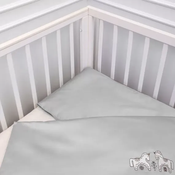 Комплект постельного белья Lollycottons Коники-сны, Серый