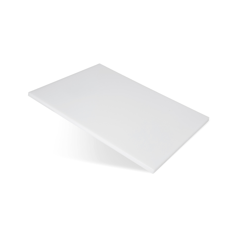 Доска разделочная 400х300х12 белая пластик мки1714