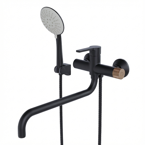 Смеситель для ванны и раковины 35k MIXLINE ML23-02 "Round Black" ЧЕРНЫЙ