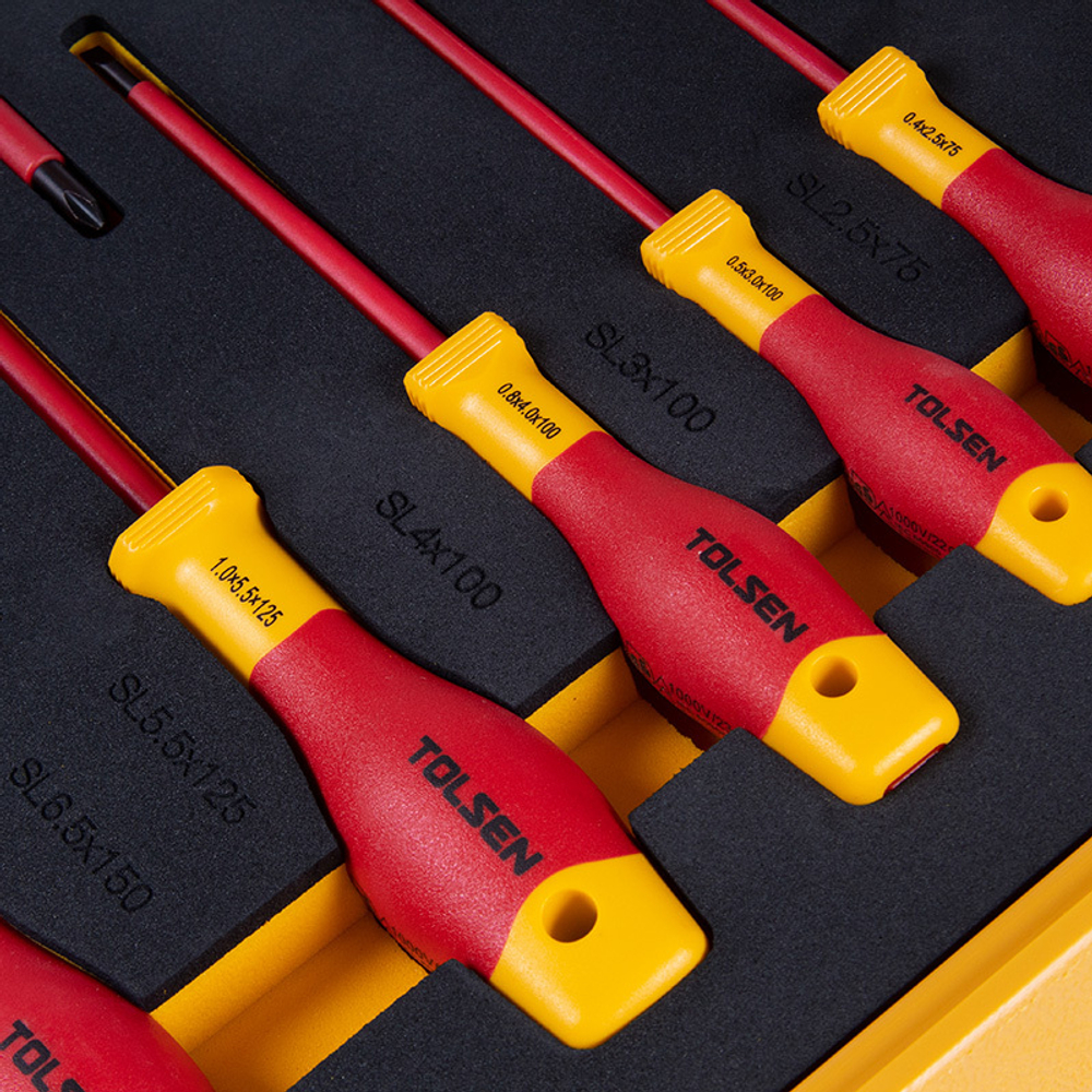 TOLSEN (TTV82115) Набор инструментов диэлектрических, универсальный, 15 предметов