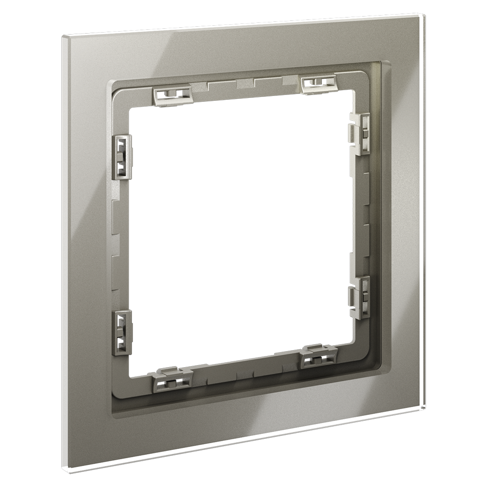 Рамка стеклянная VOLTUM S70 на 1 пост, (шелк, стекло)